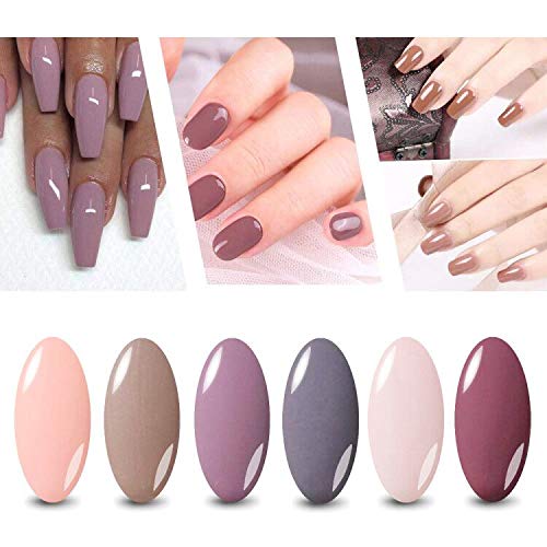 Amazon.com : Gel Nail Polish Starter Kit - 6 Colors Gel Polish Set